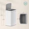 White 13-Gal. Trash Can with Motion Sensor Lid and Odor Absorbing Carbon Filter