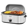 VEVOR Roaster Oven, 24QT Electric Turkey Roaster Oven, 150-450 Fahrenheit Adjustable Temp Electric Roasting Pan with 3 Bin Buffet Server