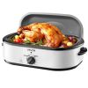 VEVOR Roaster Oven, 18QT Electric Roaster Oven, 150-450 F Adjustable Temp Electric Roasting Pan