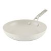 Hard Anodized 10 Inch Ceramic Nonstick Frying Pan, Oven Safe to 500°F, Porcelain White