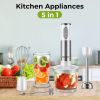 TENKER Hand Blender, 5 in 1 Multi-Purpose Immersion Blender set, 1100 watts 12 Adjustable Speed Stick Blender, 600ml Beaker