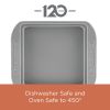Bakeware 3 Pcs Nonstick Cookie Pan Set, Dishwasher Safe and Oven Safe to 450°F, Gray