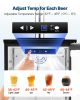 VEVOR Beer Kegerator, Single Tap Commercial Draft Beer Dispenser for D system, Refrigerator With Shelves, Hold 1 Sixth Keg, 2.5lbs CO2 Tank, 92L