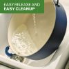 Easy Clean 14 Inch Ceramic Nonstick Large Family Pan / Saute Pan with Glass Lid, 10.5 Quart Capacity, Dishwasher Safe, Blue