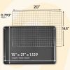 Premium Bakeware Set Non-Stick Mega Cookie Sheet 21x15 Cooling Rack for Cooking Baking Rectangular Shape, Packaging May Vary
