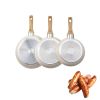 3-Piece Frying Pan Skillet with Heat-Resistant Handle