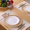 Handmade Boho Placemats Set Cotton Burlap and Water