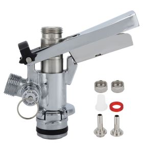 G5/8 U Type Stainless Steel Beer Keg Coupler Dispenser Accessory For Home Bar Restaurant (Option: default)
