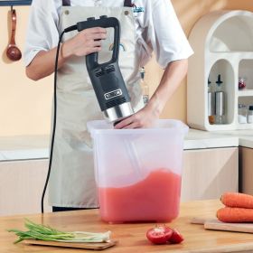 Commercial Immersion Blender, 500 Watt Heavy Duty Hand Mixer, Variable Speed Kitchen Stick Mixer With 304 Stainless Steel Blade, Multi-Purpose Po (Option: Black)