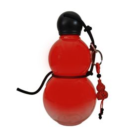 Gourd Style Water Bottle PC 800ml Insulated Chinese Retro Portable Sports Water Bottle For Men Women Red (Option: default)