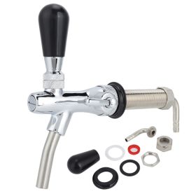 G5/8in Thread Long Shank Adjustable Draft Beer Faucet Tap Dispenser Wine Tools Home Brewing Accessories (Option: default)