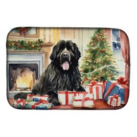 Newfoundland Cozy Christmas Dish Drying Mat Absorbent Dish Drying Mat Pad for Kitchen Counter Dish Drainer Mat for Countertop, 14 x 21", Multicol (Option: default)