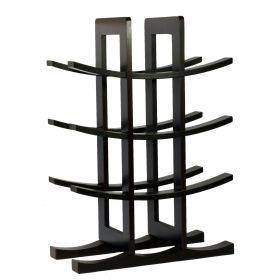 12-Bottle Wine Rack Finish Bamboo (Color: Dark Espresso)