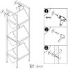 Industrial Farmhouse 3 Bin 36 Bottle Wine Rack Storage Display Shelf