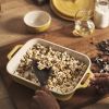 2 Piece Ceramic Stoneware Bakeware Casserole Baking Dish Set
