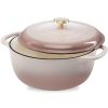 6-Quart Large Enamel Cast-Iron Dutch Oven Kitchen Cookware