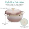 6-Quart Large Enamel Cast-Iron Dutch Oven Kitchen Cookware