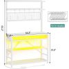 Modern Industrial Kitchen Baker's Rack with Multi-Color LED Lights