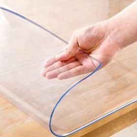 Clear Table Protector Mat -1.5mm Thickness Waterproof Heavy Duty PVC Table Cover For Dining Room Table (Option: 1.5mm-24inches-107inches)