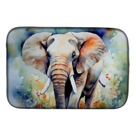 Elephant Dish Drying Mat Absorbent Dish Drying Mat Pad for Kitchen Counter Dish Drainer Mat for Countertop, 14 x 21", Multicolor (Option: default)