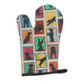 Lots of Black Labrador Retriever Oven Mitt Heat Resistant Thick Oven Mitt for Hot Pans and Oven, Kitchen Mitt Protect Hands, Cooking Baking Glove (Option: default)