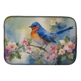Bluebird Dish Drying Mat Absorbent Dish Drying Mat Pad for Kitchen Counter Dish Drainer Mat for Countertop, 14 x 21", Multicolor (Option: default)