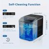 Portable Countertop Ice Maker with Ice Scoop, 9 Bullet Ice in 6 Mins, 24.5lbs/24H, Self-Cleaning, Handle, for Outdoor Cooking, BBQ, Camping