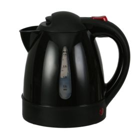 Electric Kettle 150W 1L Black Road Hot Water Boiler Stainless Steel Liner Auto Shut Off Tea Kettle Car Cigarette Plug 12V For Sedans SUVs (Option: default)